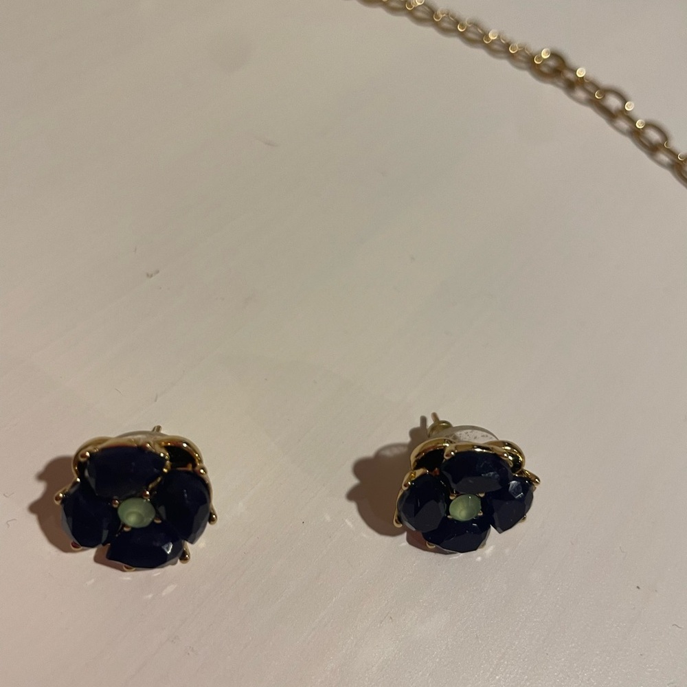 Kate Spade Navy and Green Earring and Necklace Set - Picture 4 of 8